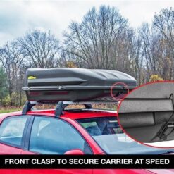 JEGS Rooftop Cargo Carrier for Car Storage - 18 Cubic Ft - 110 Lb Capacity