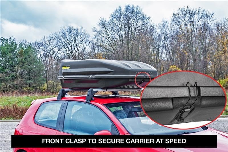 JEGS Rooftop Cargo Carrier for Car Storage - 18 Cubic Ft - 110 Lb Capacity