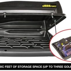 JEGS Rooftop Cargo Carrier for Car Storage - 18 Cubic Ft - 110 Lb Capacity