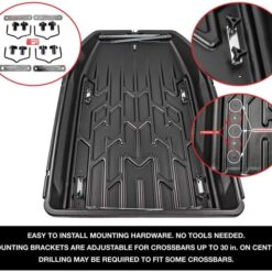JEGS Rooftop Cargo Carrier for Car Storage - 18 Cubic Ft - 110 Lb Capacity