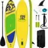 FunWater Inflatable Stand Up Paddle Board with Premium SUP Paddleboard Accessories, Anti-Slip EVA Deck, 11'/10'6'' Paddle Boards for Adults & Youth of All Skill Levels