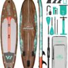 WNOVA 11'6"x35"x6" Wood Grain Stand Up Paddle Board Inflatable, Portable SUP Paddleboard with Complete Accessories, Classic Wood 11'6"x35"
