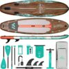 WNOVA 11'6"x35"x6" Wood Grain Stand Up Paddle Board Inflatable, Portable SUP Paddleboard with Complete Accessories
