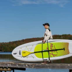 Pelican Flow 106 Hardshell Stand-Up Paddle Board, Lightweight Board with a Bottom Fin for Paddling - 10.2 ft