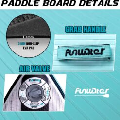 FunWater Inflatable Stand Up Paddle Board 10'6