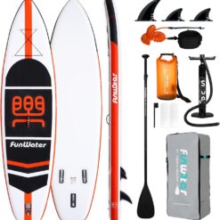 FunWater Stand Up Paddle Board Ultra-Light Inflatable Paddleboard with SUP Accessories for Adults & Youth of All Skill Levels
