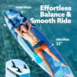 SLOOSH Inflatable Stand Up Paddle Board, 10'6" Paddle Boards with Premium Accessories