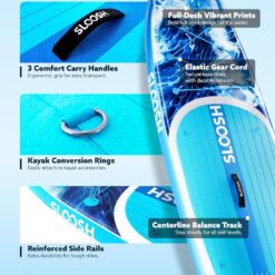 SLOOSH Inflatable Stand Up Paddle Board, 10'6