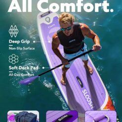 SLOOSH Inflatable Stand Up Paddle Board, 10'6