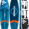 Flypark 10'8/11'x35'' Fishing&Family Stable Inflatable Paddle Boards, Extra Wide SUP Paddleboard Inflatable, 430lb/3 People