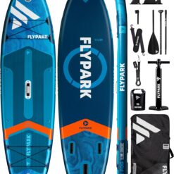 Flypark 10'8/11'x35'' Fishing&Family Stable Inflatable Paddle Boards, Extra Wide SUP Paddleboard Inflatable, 430lb/3 People