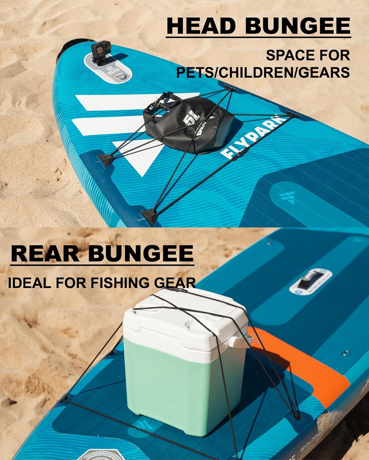 Flypark 10'8/11'x35'' Fishing&Family Stable Inflatable Paddle Boards, Extra Wide SUP Paddleboard Inflatable, 430lb/3 People
