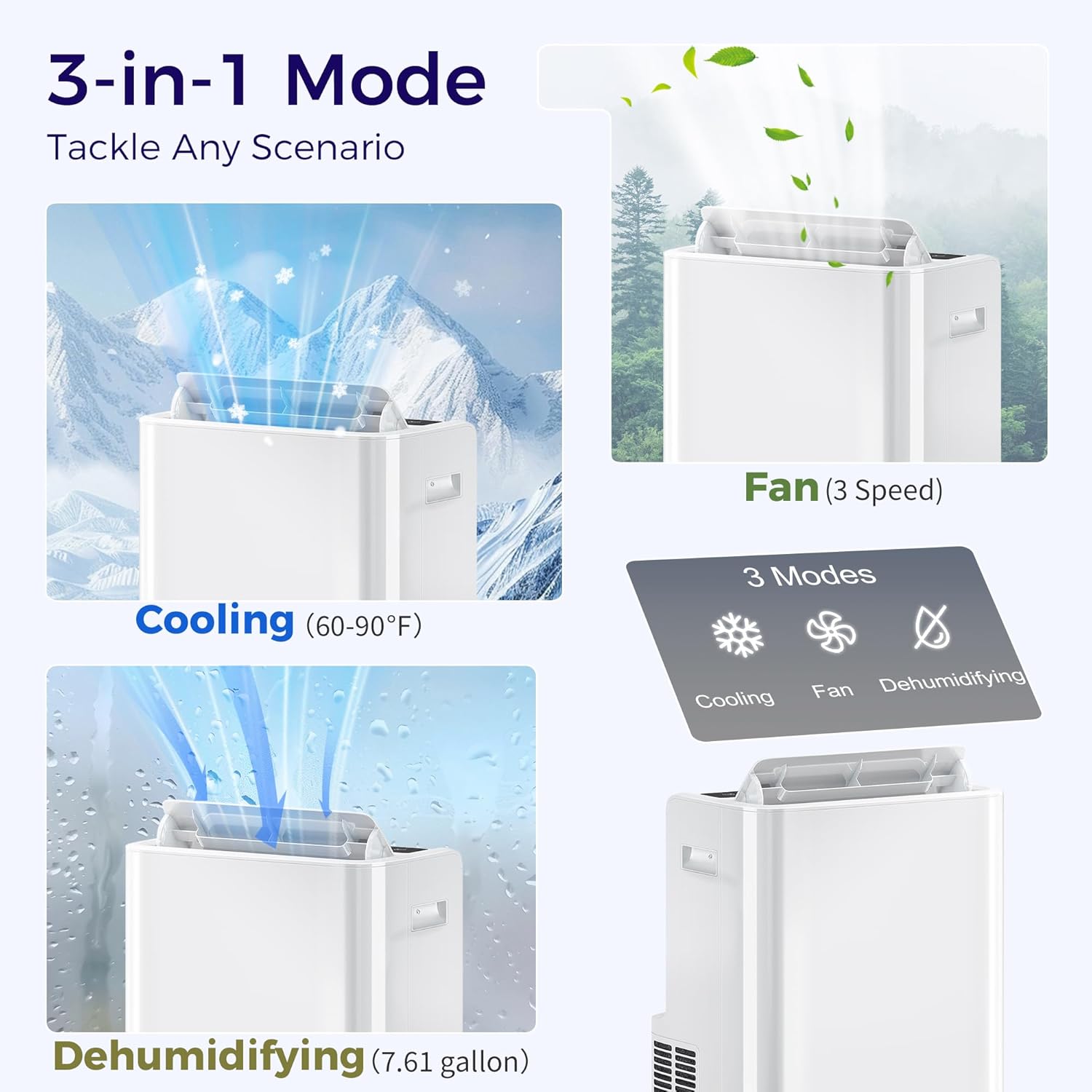 HOMCOM 12000 BTU Portable Air Conditioner with Remote Control, Free Standing AC Unit with Built-in Cool