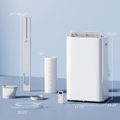HOMCOM 12000 BTU Portable Air Conditioner with Remote Control, Free Standing AC Unit with Built-in Cool