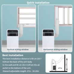 Shinco 12,000 BTU Portable Air Conditioner, Portable AC Unit with Built-in Cool, Dehumidifier&Fan Modes for Room up to 400 sq.ft