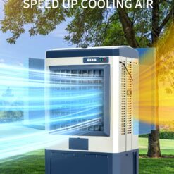 Uthfy 48” Evaporative Air Cooler, 6500 CFM Swamp Cooler Air Conditioner with 19 Gal Water Tank, 5 Ice Packs, 120° Oscillation