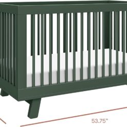 Babyletto Hudson 3-in-1 Convertible Baby Crib with Toddler Bed & Daybed Conversion - Forest Green