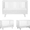 Babyletto Hudson 3-in-1 Convertible Baby Crib with Toddler Bed & Daybed Conversion - Easy to Assemble - White