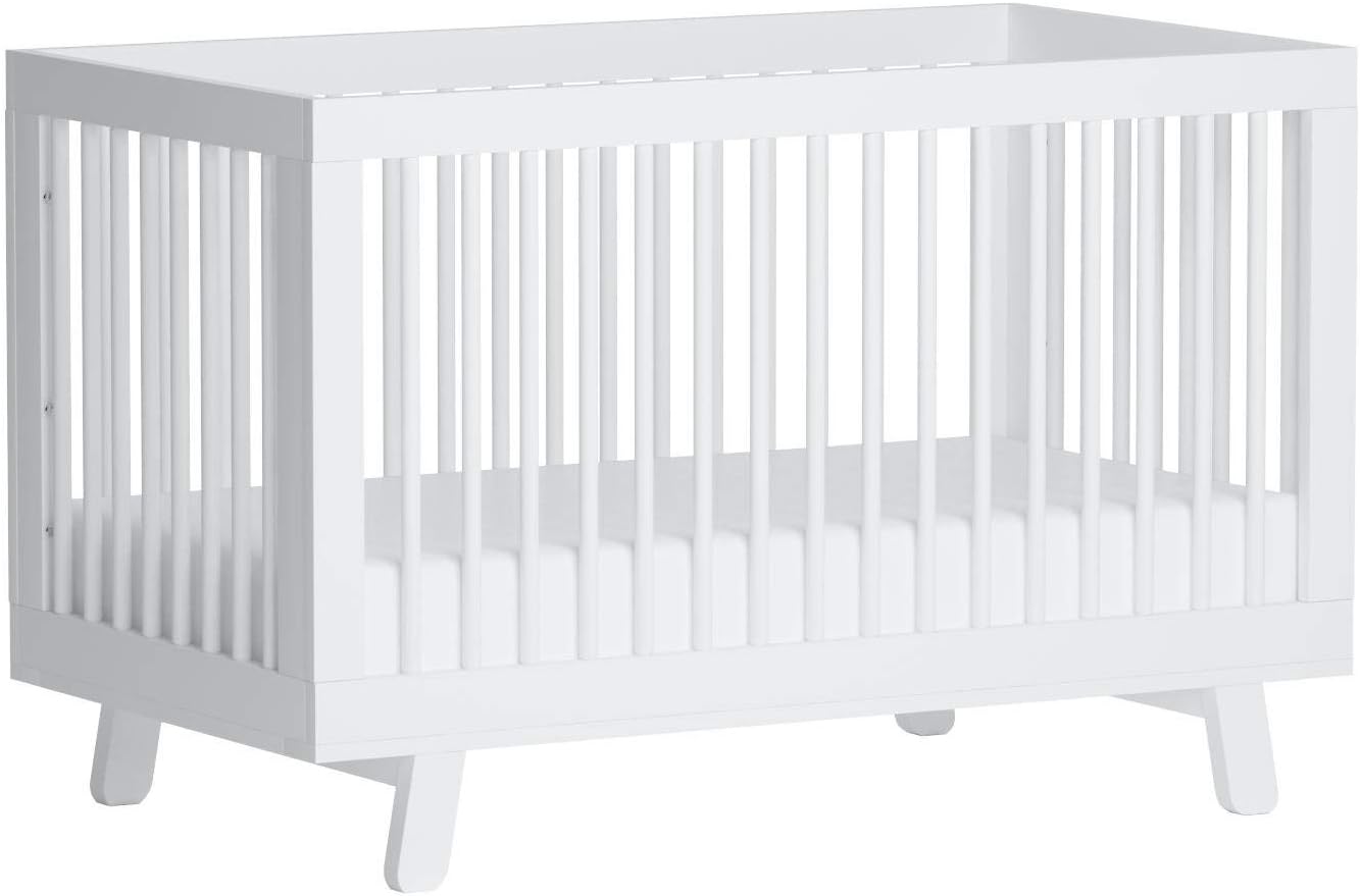 Babyletto Hudson 3-in-1 Convertible Baby Crib with Toddler Bed & Daybed Conversion - Easy to Assemble - White