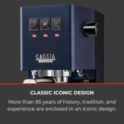 Gaggia RI9380/50 Classic Evo Pro Espresso Machine, Classic Blue, Small