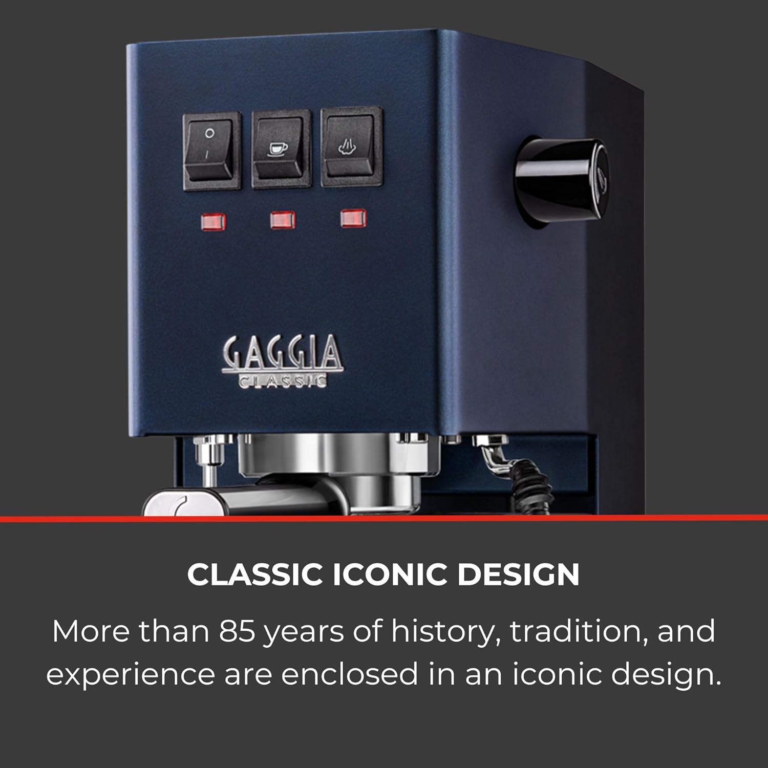 Gaggia RI9380/50 Classic Evo Pro Espresso Machine, Classic Blue, Small