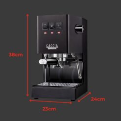 Gaggia RI9380/49 Classic Evo Pro Espresso Machine, Thunder Black, Small
