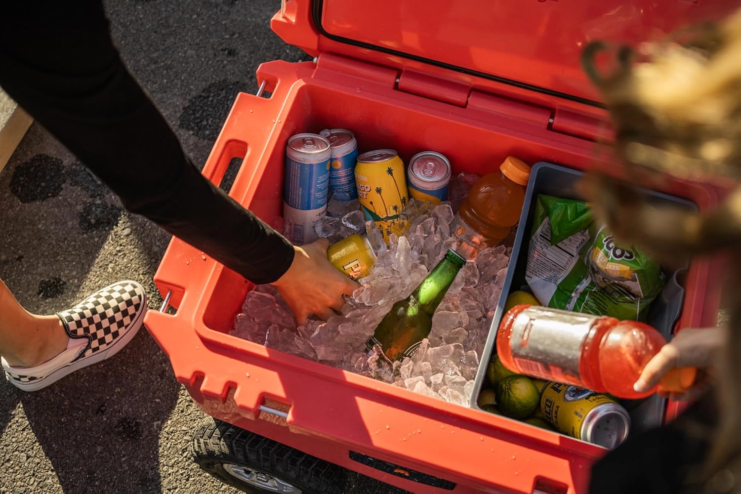 RovR Hard Cooler – Heavy Duty Insulated Cooler Box for Camping, Beach, Travel, Tailgating, Fishing, and Parties, Coral