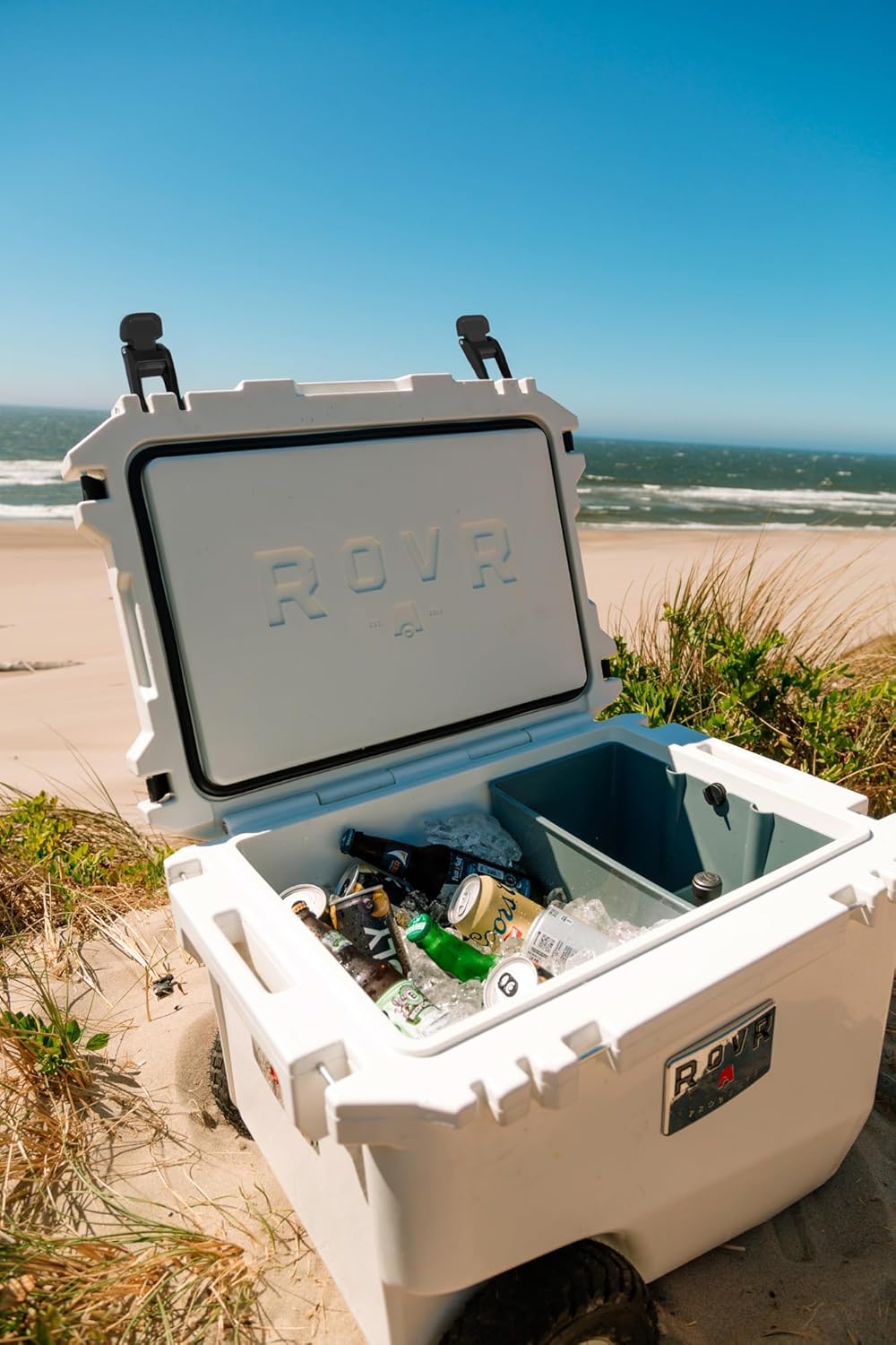 RovR Hard Cooler – Heavy Duty Insulated Cooler Box for Camping, Beach, Travel, Tailgating, Fishing, and Parties, Powder