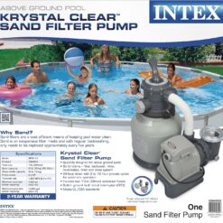 Intex Krystal Clear Sand Filter Pump for Above Ground Pools, 12-inch, 110-120V with GFCI