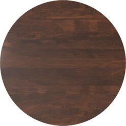 SIMPLIHOME Elmbrook Drum Coffee Table, 34 inch, Walnut Brown