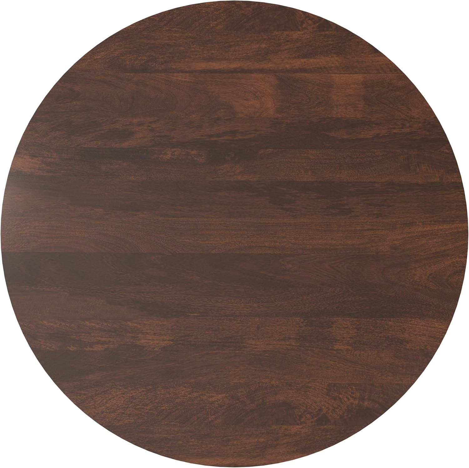 SIMPLIHOME Elmbrook Drum Coffee Table, 34 inch, Walnut Brown