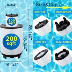 SV-System 3 Sta-Rite System 3 S7M120 Pool Filter Inner&Outer Replacement 25021-0200S 25022-0201S SR300 300Sq.ft