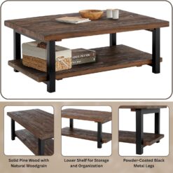 Alaterre Furniture Pomona Rustic Natural 48