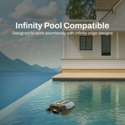 Betta Flex Solar-Powered Robotic Pool Skimmer – Cordless with Dual Cleaning Modes, Soft-Touch Pool Protection (Blue)