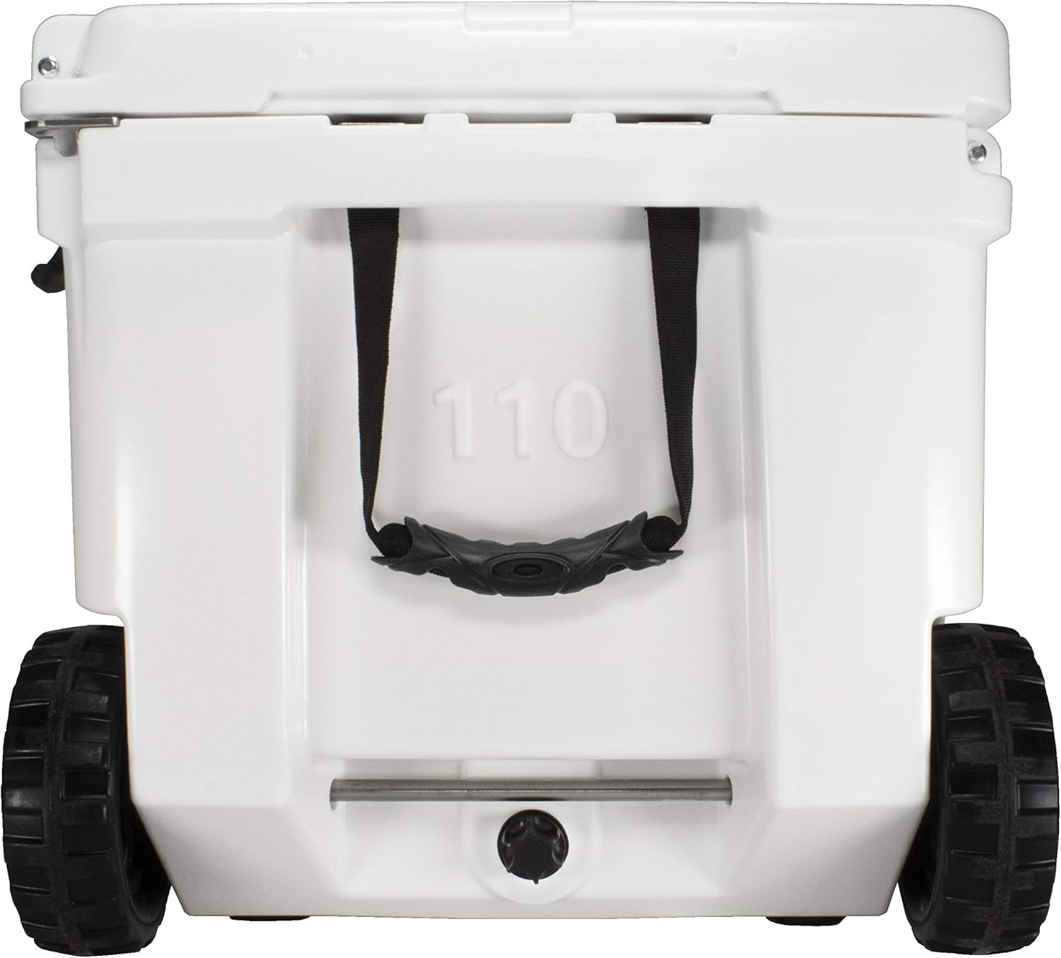 Original 110 Quart Ice Chest Heavy Duty High Performance Roto-Molded Commercial Grade Insulated Cooler with Wheels, White