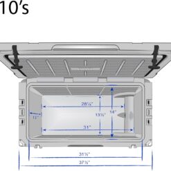 Original 110 Quart Ice Chest Heavy Duty High Performance Roto-Molded Commercial Grade Insulated Cooler with Wheels, White