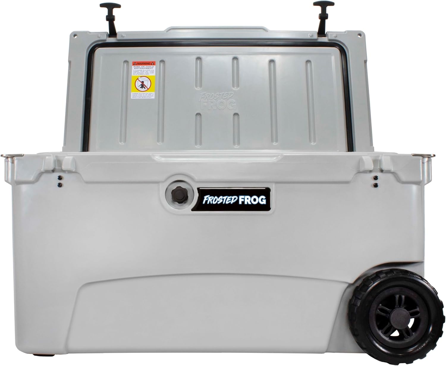 Original 110 Quart Ice Chest Heavy Duty High Performance Roto-Molded Commercial Grade Insulated Cooler with Wheels, Gray