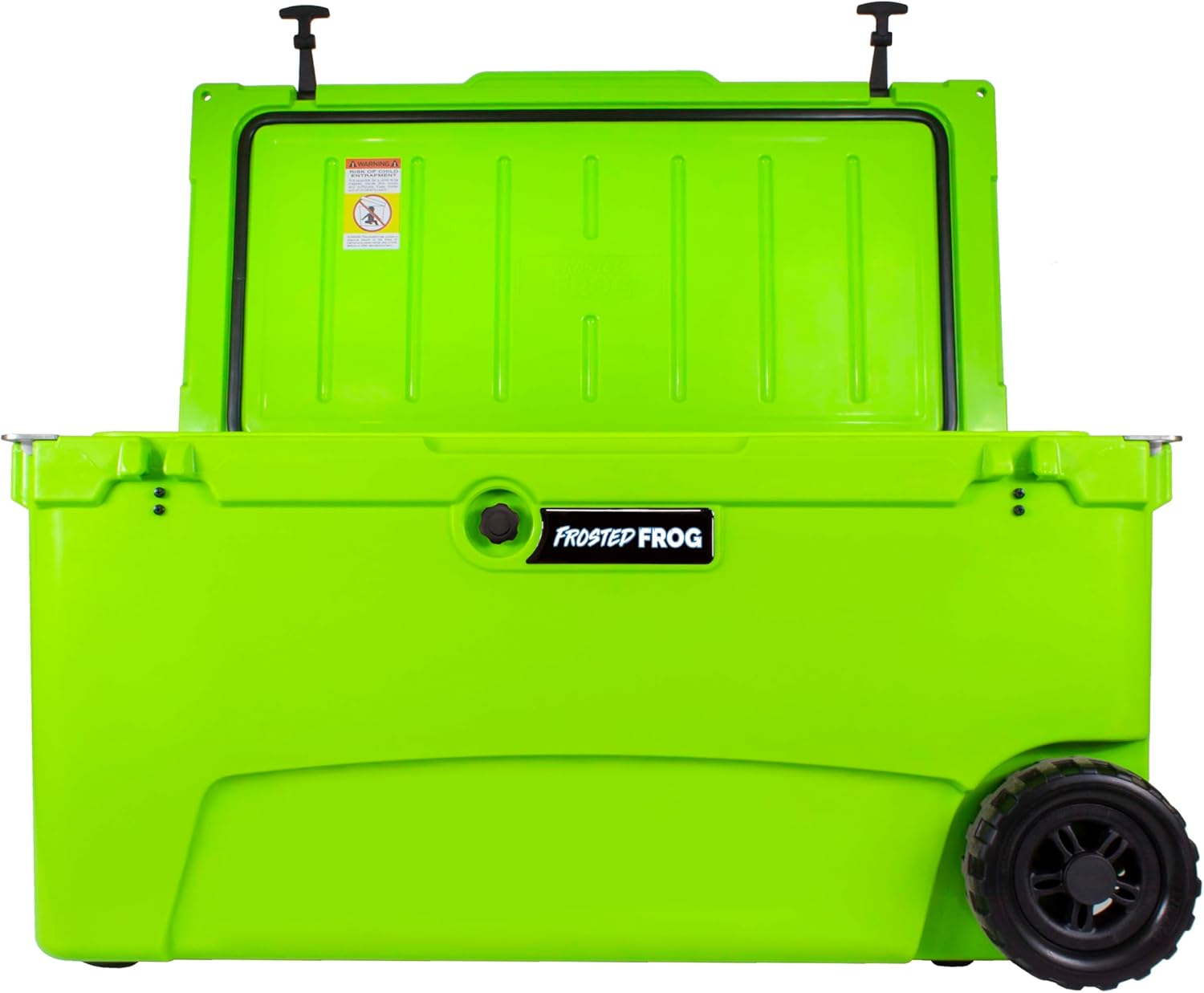 Original 110 Quart Ice Chest Heavy Duty High Performance Roto-Molded Commercial Grade Insulated Cooler with Wheels, Original Green