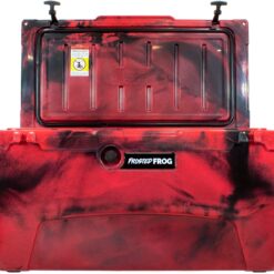 Original 110 Quart Ice Chest Heavy Duty High Performance Roto-Molded Commercial Grade Insulated Cooler with Wheels, Red Camo