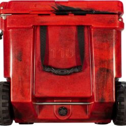 Original 110 Quart Ice Chest Heavy Duty High Performance Roto-Molded Commercial Grade Insulated Cooler with Wheels, Red Camo