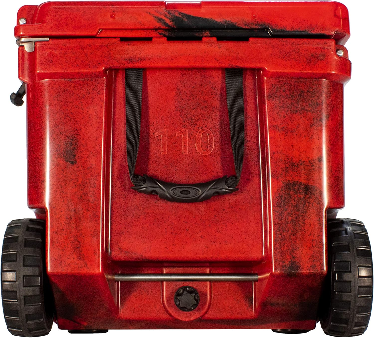 Original 110 Quart Ice Chest Heavy Duty High Performance Roto-Molded Commercial Grade Insulated Cooler with Wheels, Red Camo
