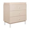 Babyletto Gelato 3-Drawer Changer Dresser with Removable Changing Tray in Washed Natural and White, Greenguard Gold Certified