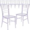 Flash Furniture HERCULES 10 Pack Children Transparent Crystal Resin Party and Event Chiavari Chair for Commercial & Residential Use