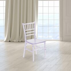 Flash Furniture HERCULES 10 Pack Children Transparent Crystal Resin Party and Event Chiavari Chair for Commercial & Residential Use
