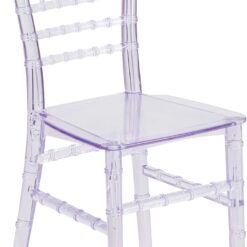 Flash Furniture HERCULES 10 Pack Children Transparent Crystal Resin Party and Event Chiavari Chair for Commercial & Residential Use