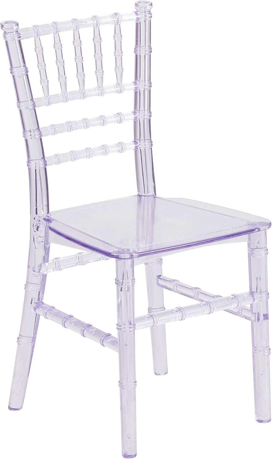 Flash Furniture HERCULES 10 Pack Children Transparent Crystal Resin Party and Event Chiavari Chair for Commercial & Residential Use