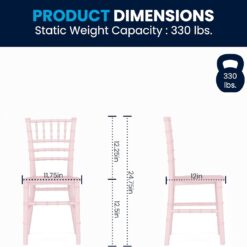 Flash Furniture Hercules Series Children's Resin Event Chairs, 330 lb. Static Weight Capacity, Set of 10, Pink
