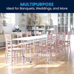 Flash Furniture Hercules Series Children's Resin Event Chairs, 330 lb. Static Weight Capacity, Set of 10, Pink