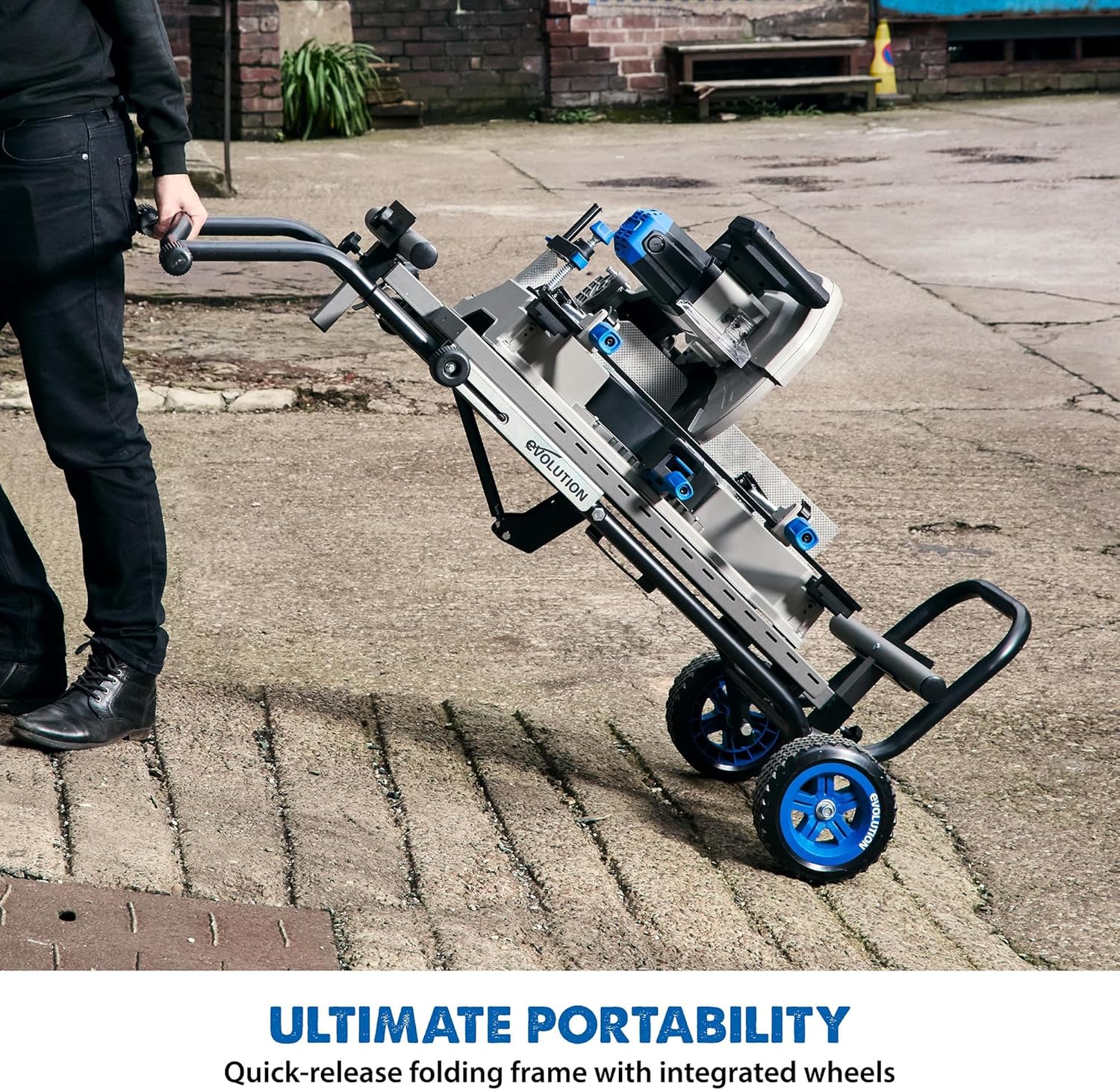 Evolution Power Tools, MCS Stand, Mitering Chop Saw Stand with Powerlift Assist