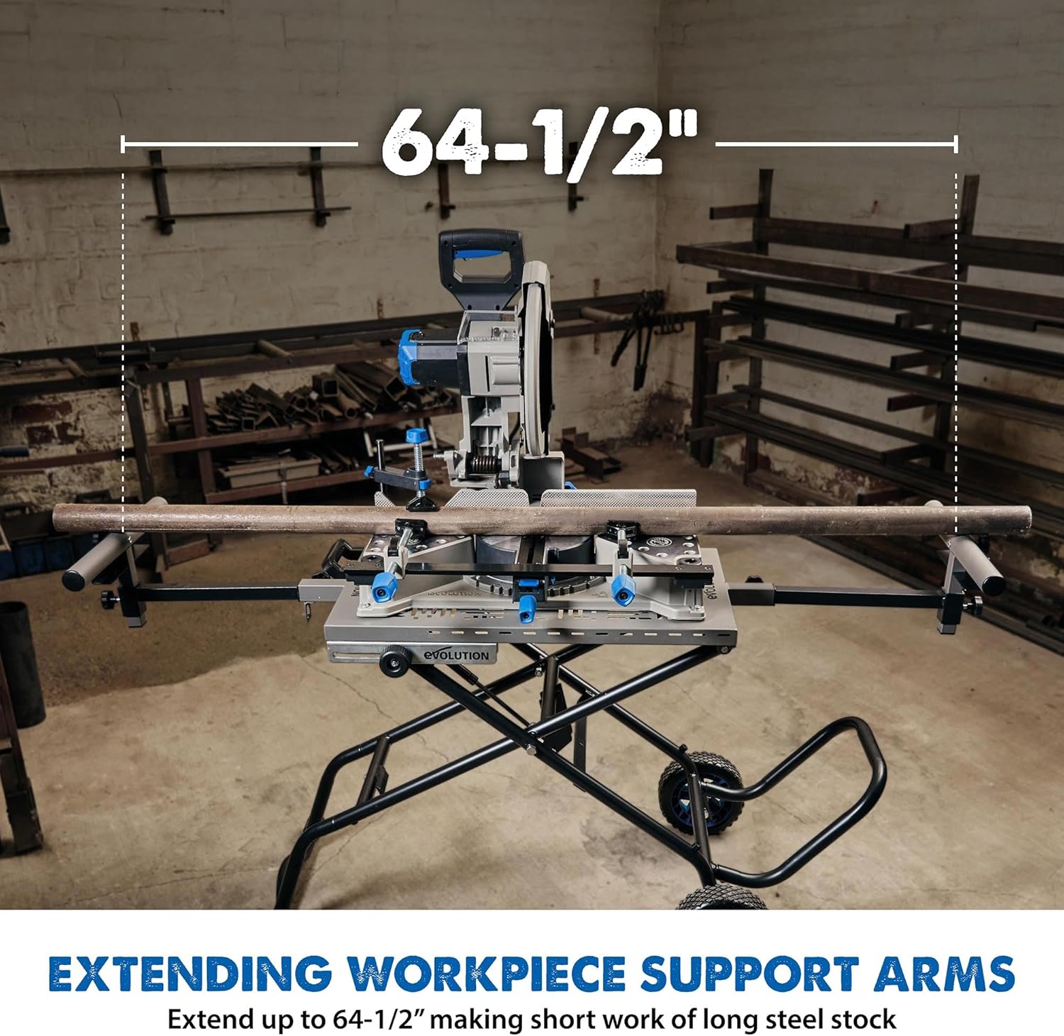 Evolution Power Tools, MCS Stand, Mitering Chop Saw Stand with Powerlift Assist